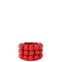 Bloempot aardbeien keramiek rood small