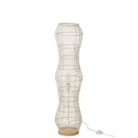 Staanlamp rotan metaal getwist wit