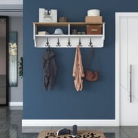 P2 Kapstok | 100% MELAMINE | Wit, Walnoot