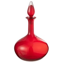 Vaas+stop fles glas rood