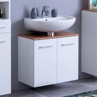 Wastafelonderkast Pares 60cm 2 lades - wit 