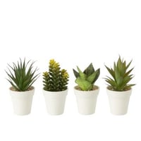 Planten in pot kunstmatig groen assortiment van 4