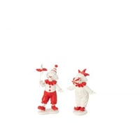 Clown ballon + speelgoed steen rood/wit assortiment van 2