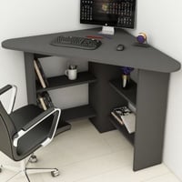 Bureau Corner  - 100% MELAMINE - Antraciet - 80 x 73,8 x 80 cm