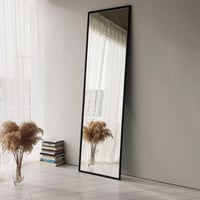 Eigentijdse Cheval Spiegel - 100% Metalen Frame | Zwart
