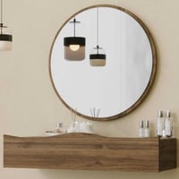 Kaptafel Princesse - 82x30x15cm - met spiegel - walnoot