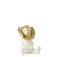 Cowboy mozaïek polyresin wit/goudkleurig