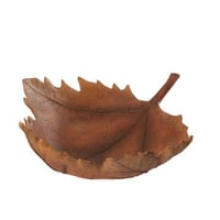 Decoratief plateau blad herfst kalk donkeroranje