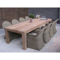 Tuintafel Darwin Gescova - gerecycleerd teak 300x110 cm - Bruin