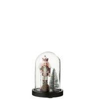 Decoratieve stolp notenkraker glas kerstrood/donkergroen small assortiment van 4