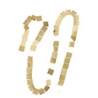 Slinger  vierkant pvc goudkleurig