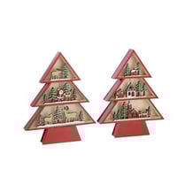 Boom led multiplex kerstrood assortiment van 2