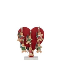 Hart + gingerbread hangers multiplex kerstrood