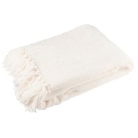 Deken chenille polyester wit