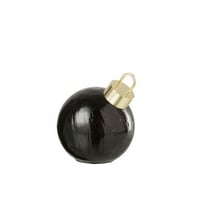 Kerstbal led glas zwart small