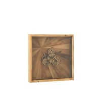 Wandklok vierkant mdf naturel small