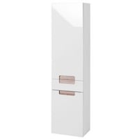 Hoge,smalle kast Siena 40cm - wit/bruin