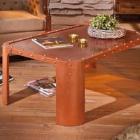 Salontafel Gormur metaal met studs - koper