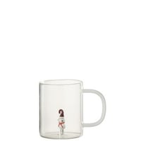 Drinkglas sneeuwpop glas transparant/meerkleurig