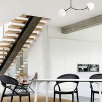 Kromozom Kroonluchter | METALEN BEHUIZING | Wit, Zwart
