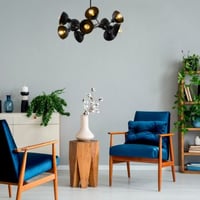 Dram Kroonluchter | METALEN BEHUIZING | Zwart