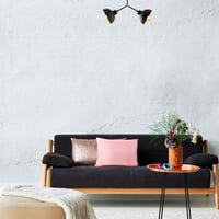 Tatum kroonluchter | Zwart ijzeren frame | 46x15cm