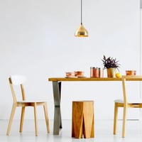 Tatum kroonluchter 18x18cm | Hoogte 114cm | Goud