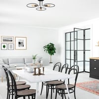 Circle Kroonluchter | IJZEREN BODY | Zwart
