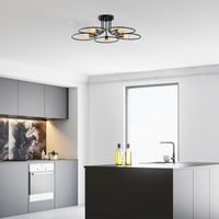Circle Kroonluchter | IJZEREN BODY | Zwart