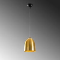 Metalen kroonluchter Tatum | 20x20 cm | In hoogte verstelbaar | Goud Zwart