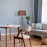 Tripod Staande lamp | METALEN BEHUIZING | Zwart, Bruin