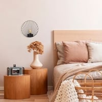 Tatum Wandlamp | Metalen behuizing | 30x12 cm | Zwart