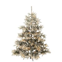 Kerstboom 420 led besneeuwd kunstmatig  donkergroen/lichtgrijs large