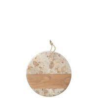 Kaasplank rond marmer beige/naturel