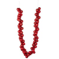 Slinger kerstbal plastiek kerstrood