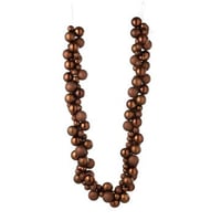 Slinger kerstbal plastiek donkerbruin