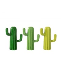 Cactus decoratief polyresin groen medium assortiment van 3