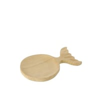 Decoratief plateau vis staart paulowniahout naturel small
