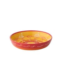 Diep bord keramiek oranje/rood