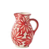 Kan bloemen keramiek rood