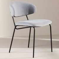 Eetkamerstoel Chico Venture Design - Bouclé - 59x79x50 cm - Blauw/Zwart