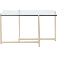 Salontafel Hybrid Venture Design - MDF en Glas - 80x80 cm - Transparant
