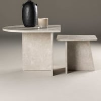 Salontafel Sala MDF Marmerlook 60x60 & 40x40 cm Beige