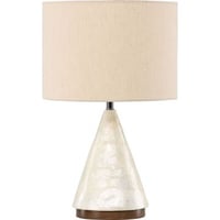 Tafellamp Donsö Venture Design - Capiz - Ø35 cm - Lichtgrijs