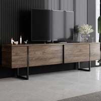 Luxe T TV-meubel | 100% MELAMINE | Walnoot, Zwart