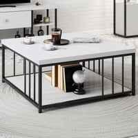 Zenn Salontafel | 100% MELAMINE | Wit, Zwart