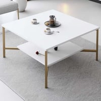 Line Salontafel | 100% MELAMINE | Wit, Zwart