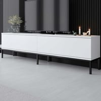 Lord TV-meubel | 100% MELAMINE | Zwart, Wit
