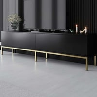 Lord TV-meubel | 100% MELAMINE | Zwart, Goud