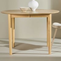 Ronde eettafel Gilda - MDF witgelakt - Ø110(+40)cm